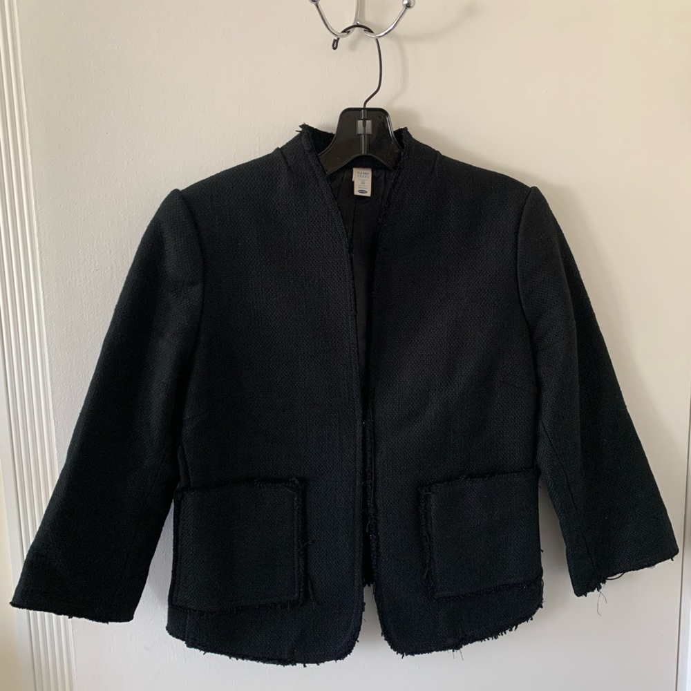 Old Navy Black Tweed Blazer, Size M